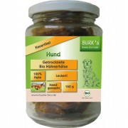 Getrocknete Bio Hühnerhälse 160g Hund Snack Burk