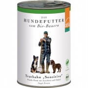 Bio Truthahn Sensitive 410g Hund Nassfutter defu