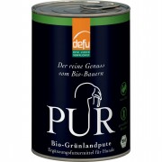 Bio Grünlandpute PUR 400g Hund Nassfutter defu