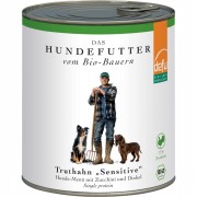 Bio Truthahn Sensitive 820g Hund Nassfutter defu