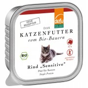 Bio Rind 100g Getreidefreie Rezeptur Katze Nassfutter defu