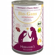 Bio Gans mit Buchweizen 400g  Hund Nassfutter Herrmann