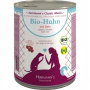 Bio Huhn mit Reis 800g Hund Nassfutter Herrmann