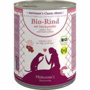 Bio Rind mit Süßkartoffeln 800g Hund Nassfutter Herrmann