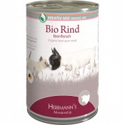 100% Bio Rind 400g Hund Nassfutter Herrmann