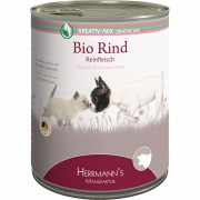 100% Bio Rind 800g Hund Nassfutter Herrmann