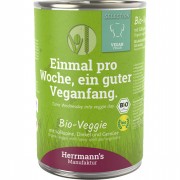 Bio Vegan Dinkel Karotten grüne Bohne und Petersilie 400g Hund Nassfutter Herrmann