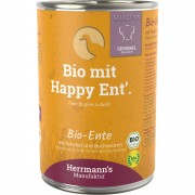 Bio Ente mit Fenchel Apfel und Buchweizen 400g Hund Nassfutter Herrmann