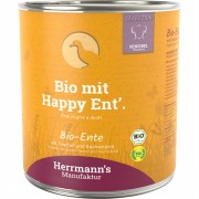 Bio Ente mit Fenchel Apfel und Buchweizen 800g Hund Nassfutter Herrmann