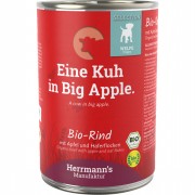 Welpe: Bio Rind mit Apfel Karotte Haferflocken 400g Hund Nassfutter Herrmann