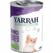 Bio Bröckchen Huhn und Truthahn 405g Katze Nassfutter Yarrah