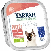 Bio Pate mit Lachs 100g Katze Nassfutter Yarrah