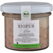 Allergische-Erkrankungen (Bio) 100g im Glas! Katze Nassfutter Biopur