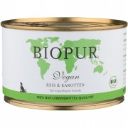 Vegan Bio Reis & Karotten 400g Hund Nassfutter Biopur