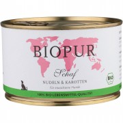 Bio Schaf Nudeln & Karotten 400g Hund Nassfutter Biopur