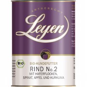 Bio Rind No. 2 mit Haferfl. Spinat u. Apfel 400g Dose Hund Nassfutter Leyen