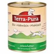 Bio Hähnlein 800g Glutenfrei Hund Nassfutter Terra-Pura