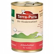 Bio Rindermahlzeit 400g Glutenfrei Katze Nassfutter Terra-Pura