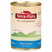 Bio Lachsmahlzeit 400g Glutenfrei Katze Nassfutter Terra-Pura