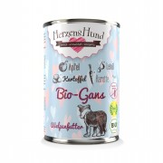 Bio Gans mit Apfel  400g Hund Nassfutter Herzenshund