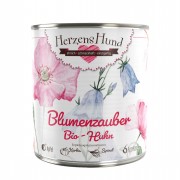 Blumenzauber Bio Huhn mit Obst u. Gemüse u. Blütenpollen 800g Hund Nassfutter Herzenshund